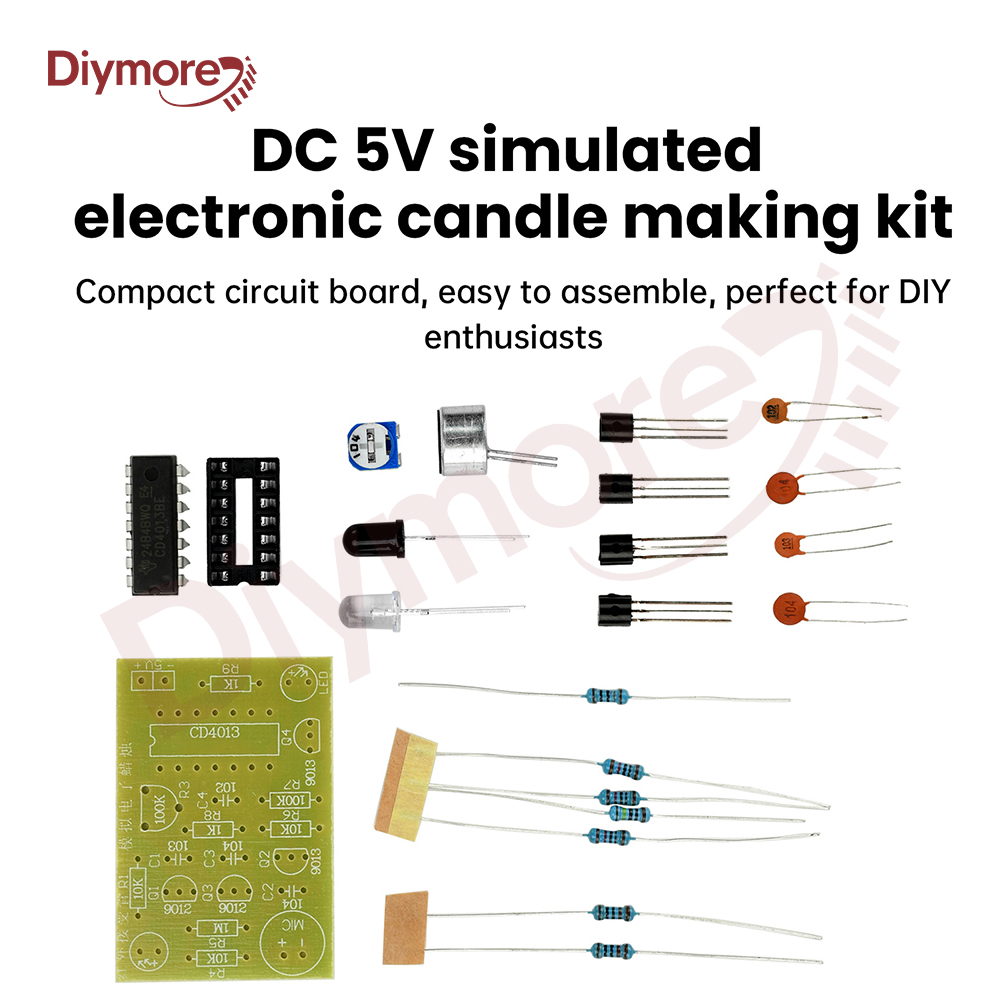 Candle Making In Dc - ชุดทำเทียนอิเล็กทรอนิกส์แบบอนาล็อก DC 5V พร้อมระบบควบคุมการจุดและดับเทียนเสมือนจริง สำหรับฝึกเชื่อมอิเล็กทรอนิกส์และงาน DIY
