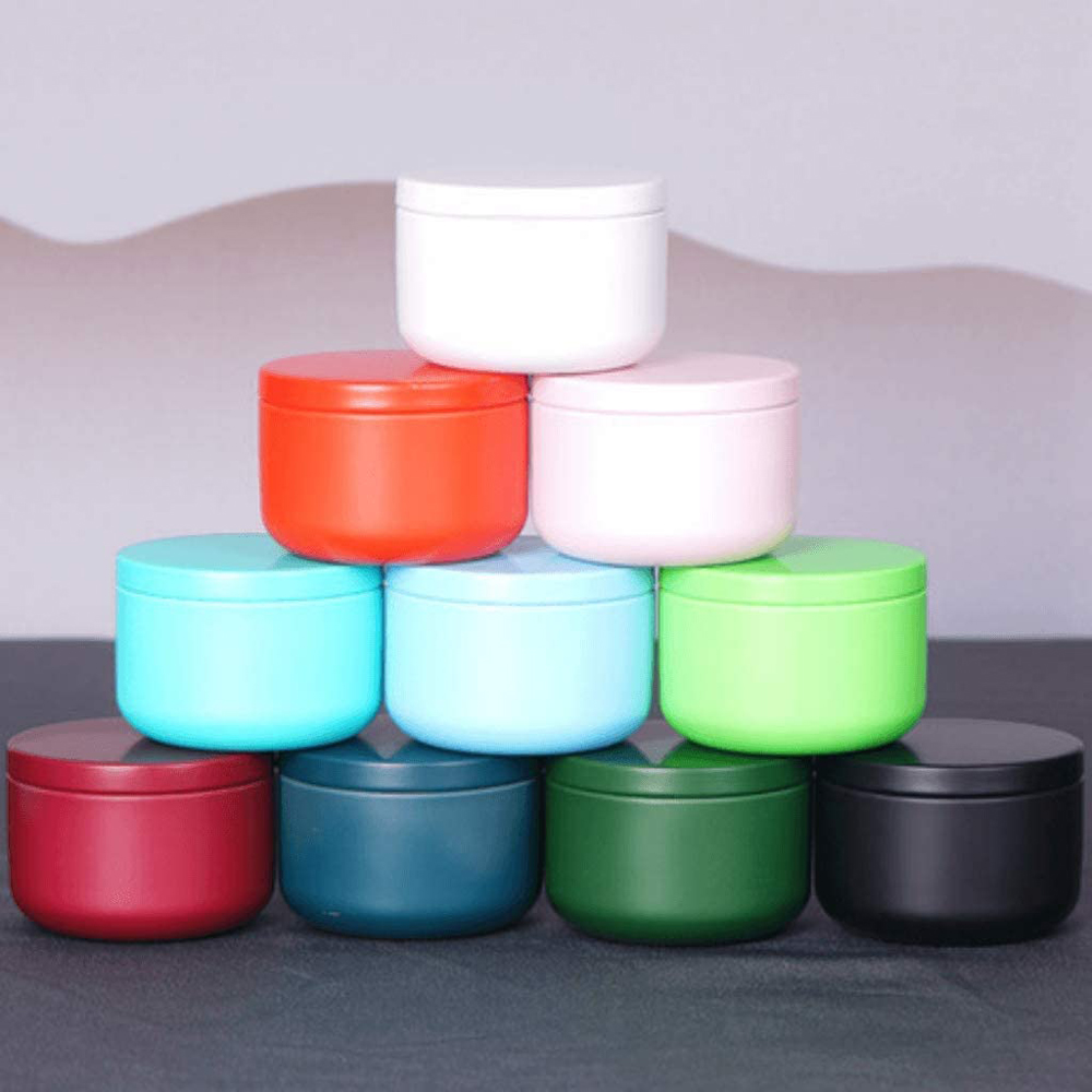 Candle Making Jars - กระป๋องชาพร้อมฝาปิด Airtight เหล็กวิลาดภาชนะเก็บชา Mini แบบพกพากล่องเทียนทําปิดผนึกกระป๋องเครื่องประดับกาแฟกล่องเครื่องเทศ