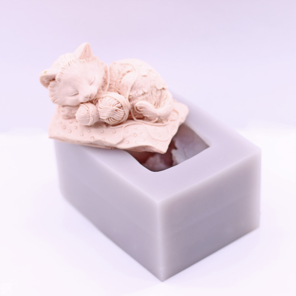 แมว 3 มิติเล่นกับลูกบอลไหมพรมแ - Candle Making Yarn บทวิจารณ์และราคา