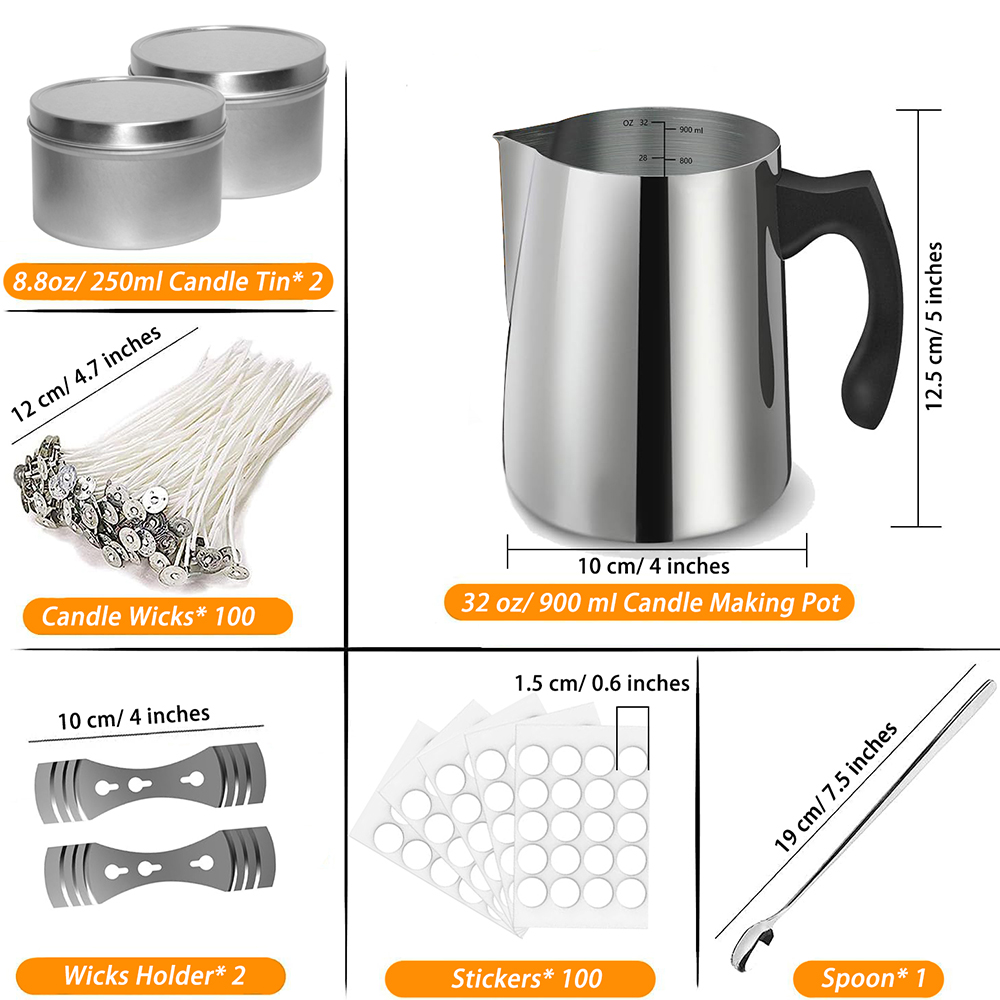 เทียนทําชุดเริ่มต้นอุปกรณ์รวมท - Candle Making Jars บทวิจารณ์และราคา