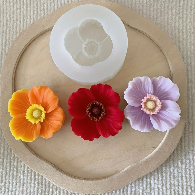 แม่พิมพ์ซิลิโคนรูปดอกไม้ 3 ดอก - Candle Making Jars บทวิจารณ์และราคา