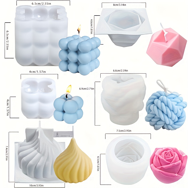ชุดแม่พิมพ์เทียนซิลิโคน 6 ชิ้น - Candle Making Yarn บทวิจารณ์และราคา