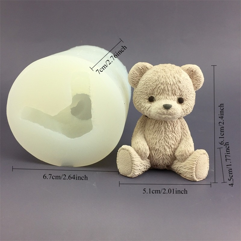 แม่พิมพ์เทียนซิลิโคนรูปหมีน่าร - Candle Making Jars บทวิจารณ์และราคา