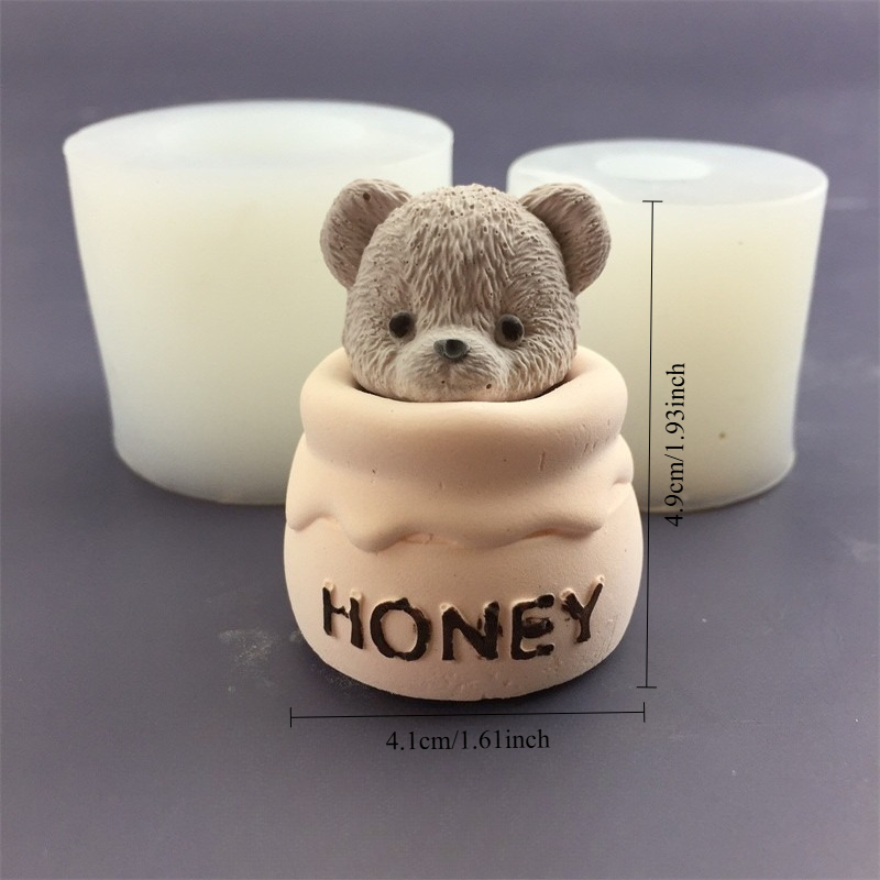แม่พิมพ์เทียนซิลิโคนรูปหมีน่าร - Candle Making Jars บทวิจารณ์และราคา